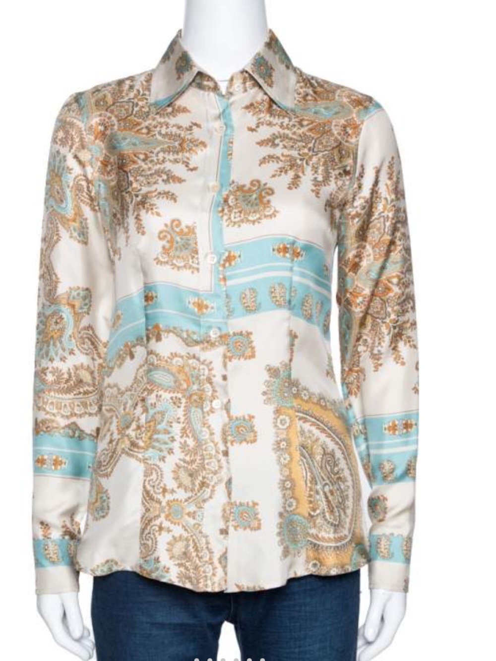 Etro Silk Paisley Button-Front Blouse